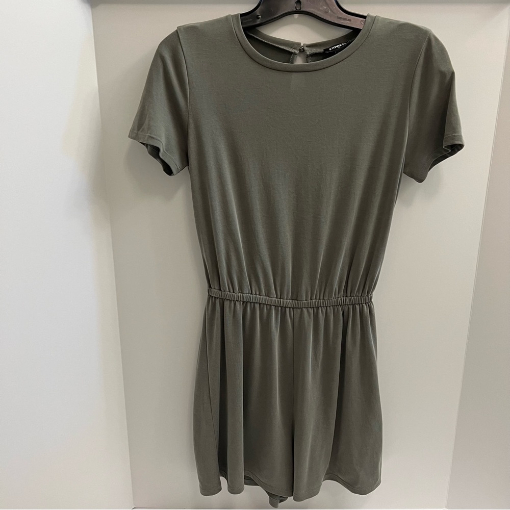 EXPRESS Romper-Gray Stone